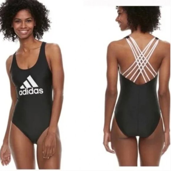 Adidas Black One Piece Swimsuit Large - Picture 1 of 9